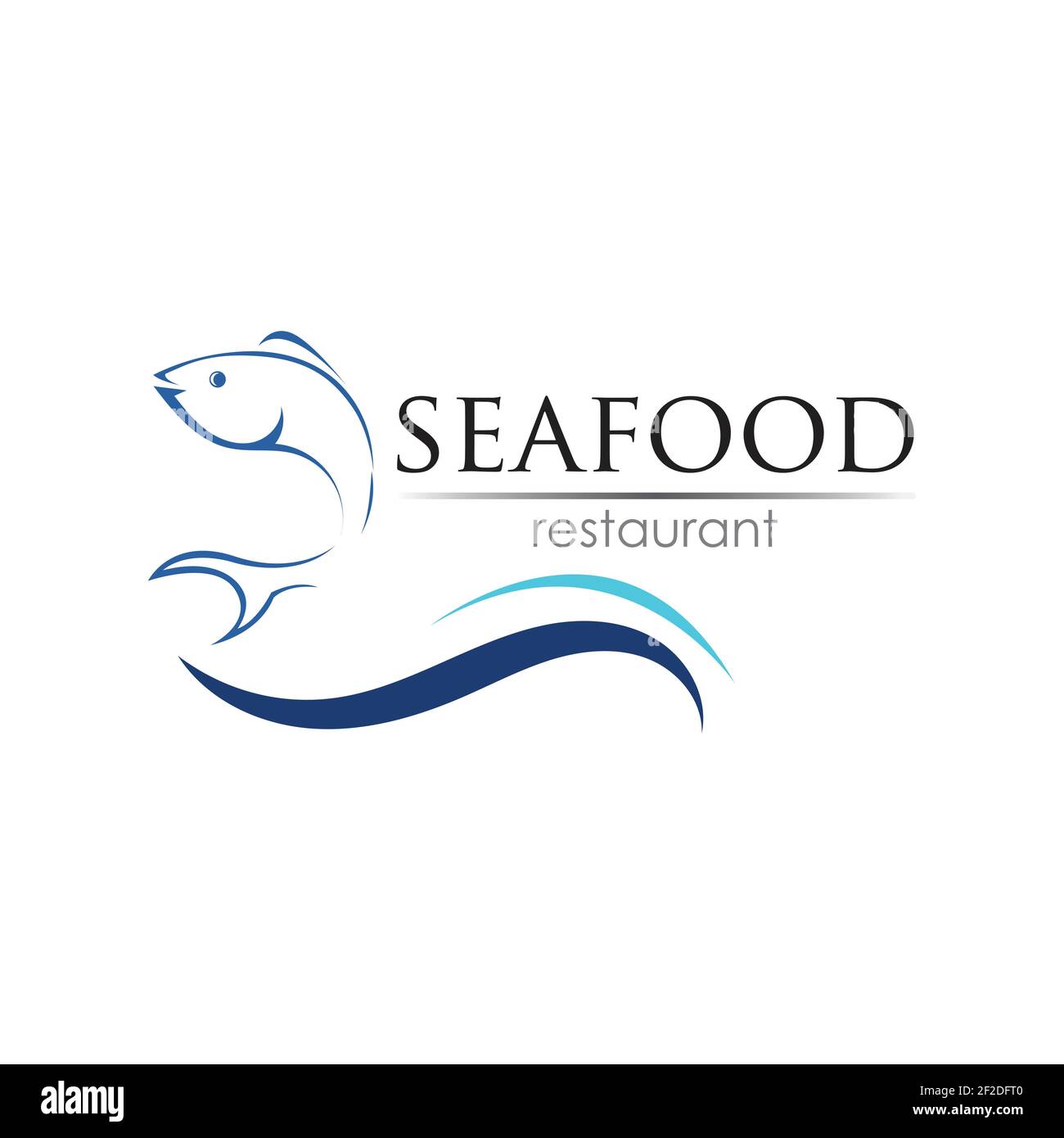 Seafood restaurant logo design. Fish, Food and Beverage logo concept.  Vector logo template Stock Vector Image & Art - Alamy