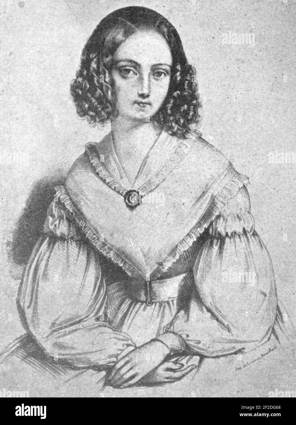 Portrait of Louise Colet Stock Photo Alamy