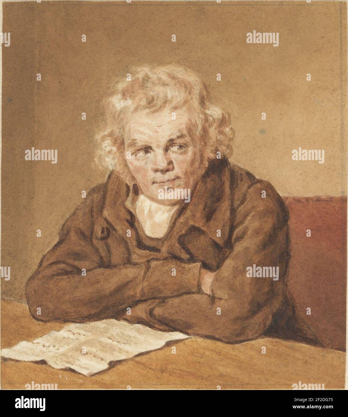 Portrait of Lourens van Schaick, Seated at a Table by Pieter Christoffel Wonder Stock Photo