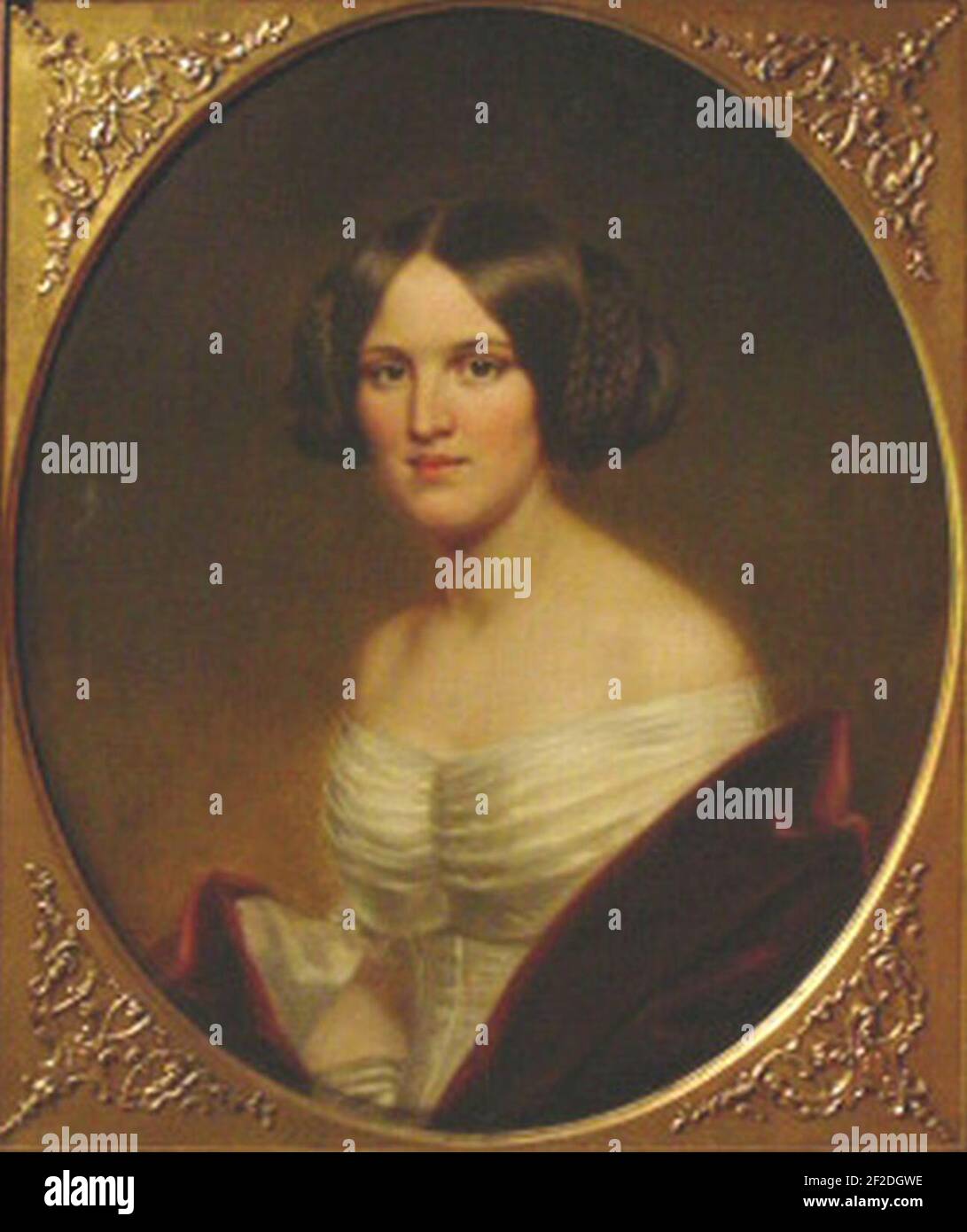 Portrait of Mary Manoah Bostick by George Dury. Stock Photo