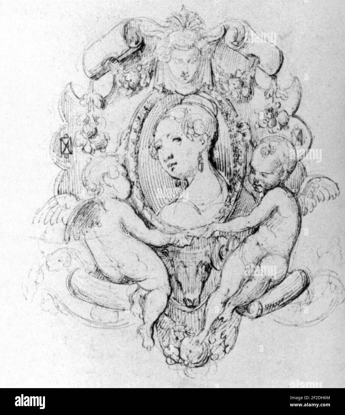 Portrait of Mme Duponchel - sketch by Feuchère - Tamvaco 2000 fig75. Stock Photo