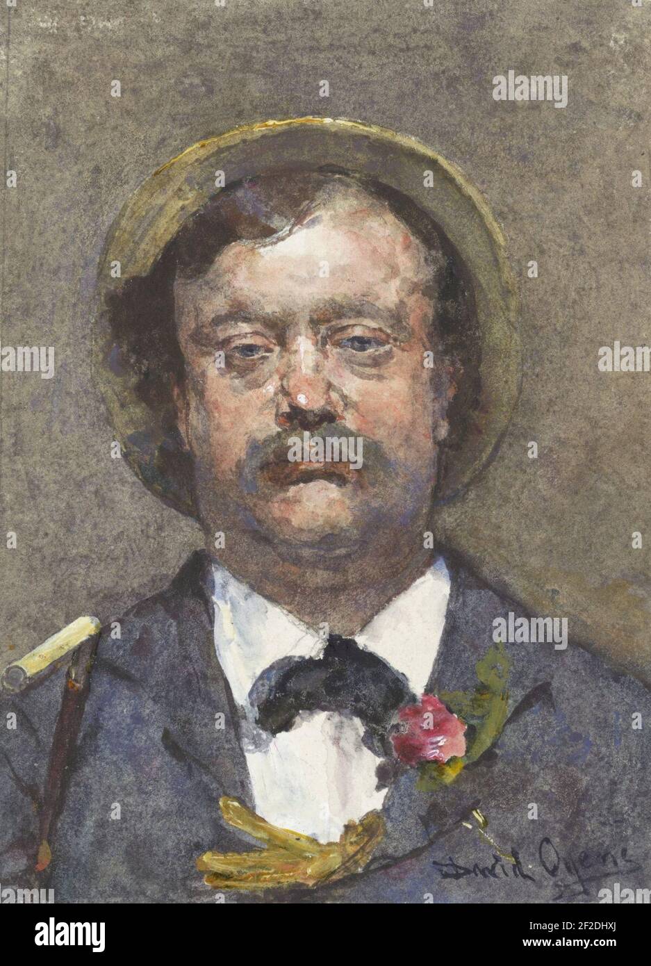 Portrait of Pieter Oyens, by David Oyens (cropped Stock Photo Alamy