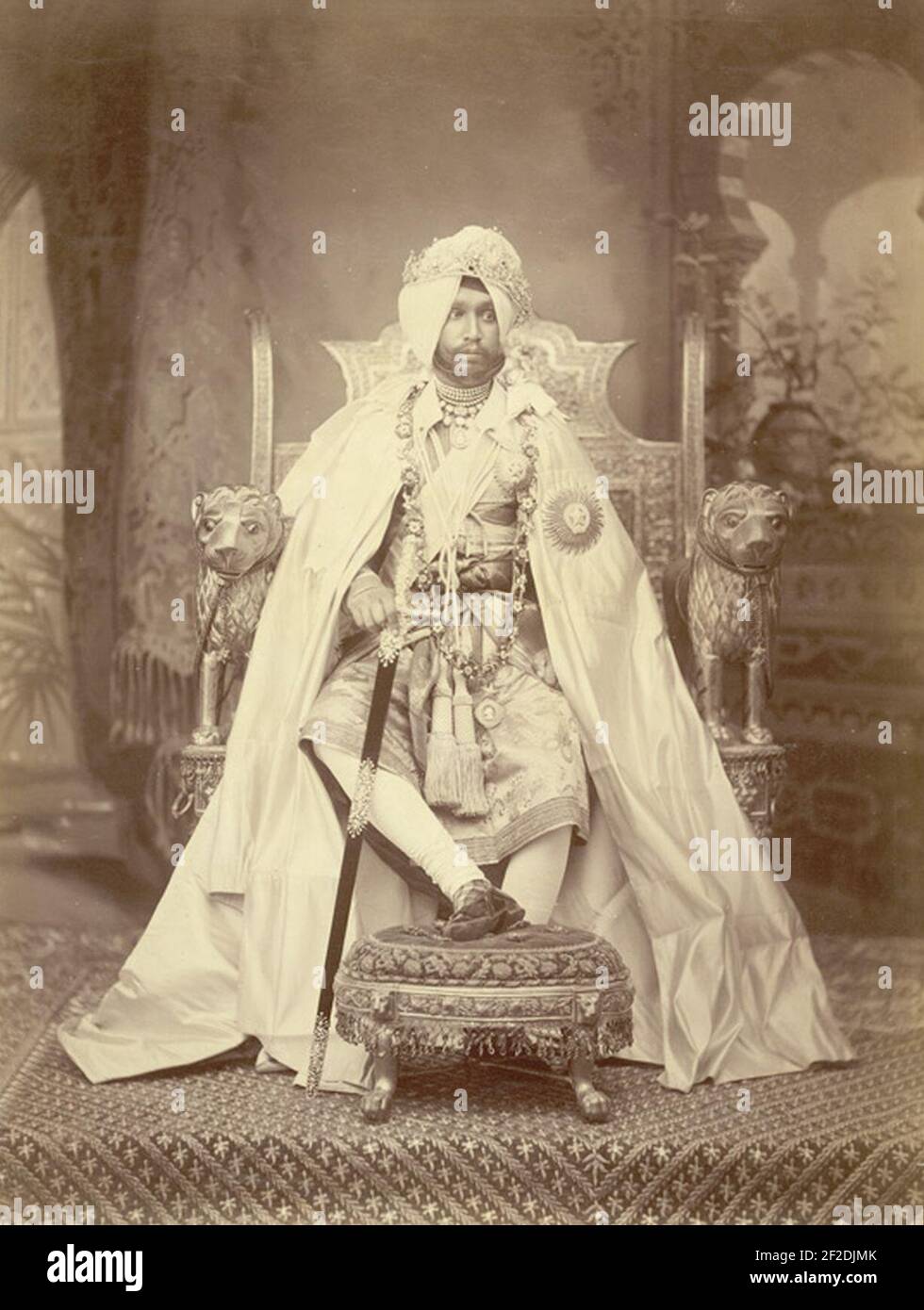 Portrait of Sir Rajinder Singh Maharaja of Patiala. Stock Photo