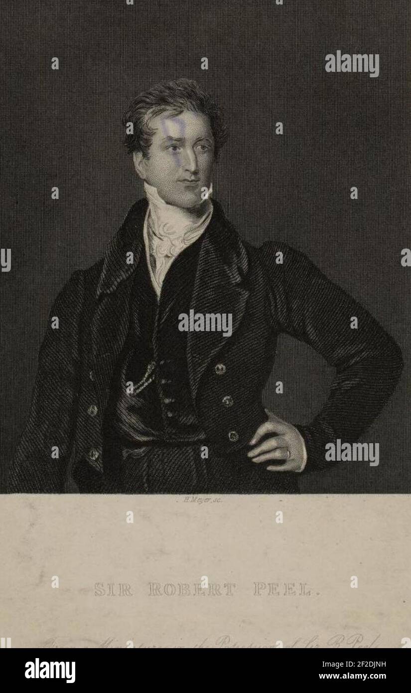 Portrait Of Sir Robert Peel 46717682 Stock Photo Alamy