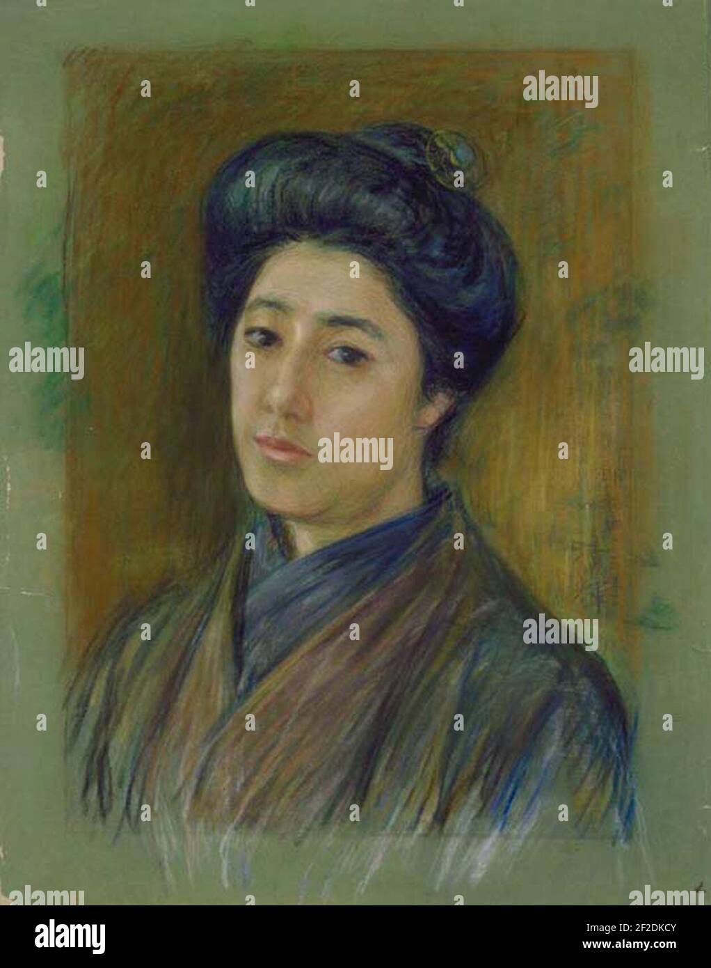 Portrait of the Painter's Wife by Kuroda Seiki (Kuroda Kinenkan). Stock Photo