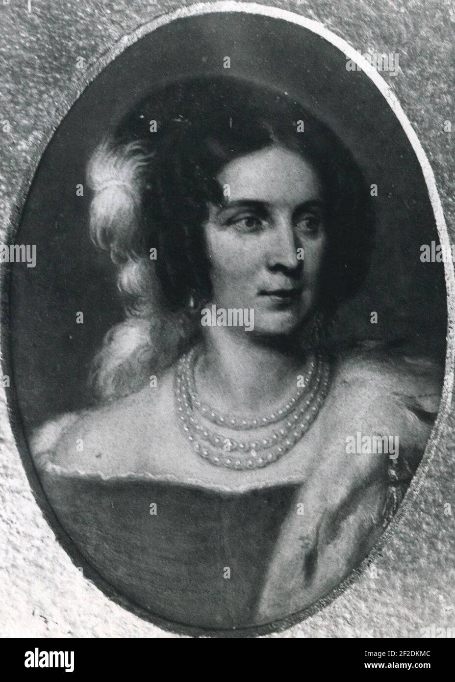 Portrait of Theresa of Saxe-Hildburghausen, Queen of Bavaria by George Dury. Stock Photo