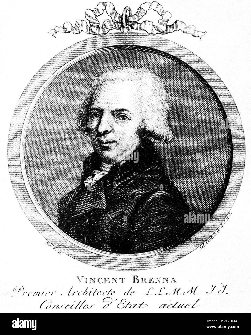 Portrait of Vincenzo Brenna (Cardelli, Ritt). Stock Photo