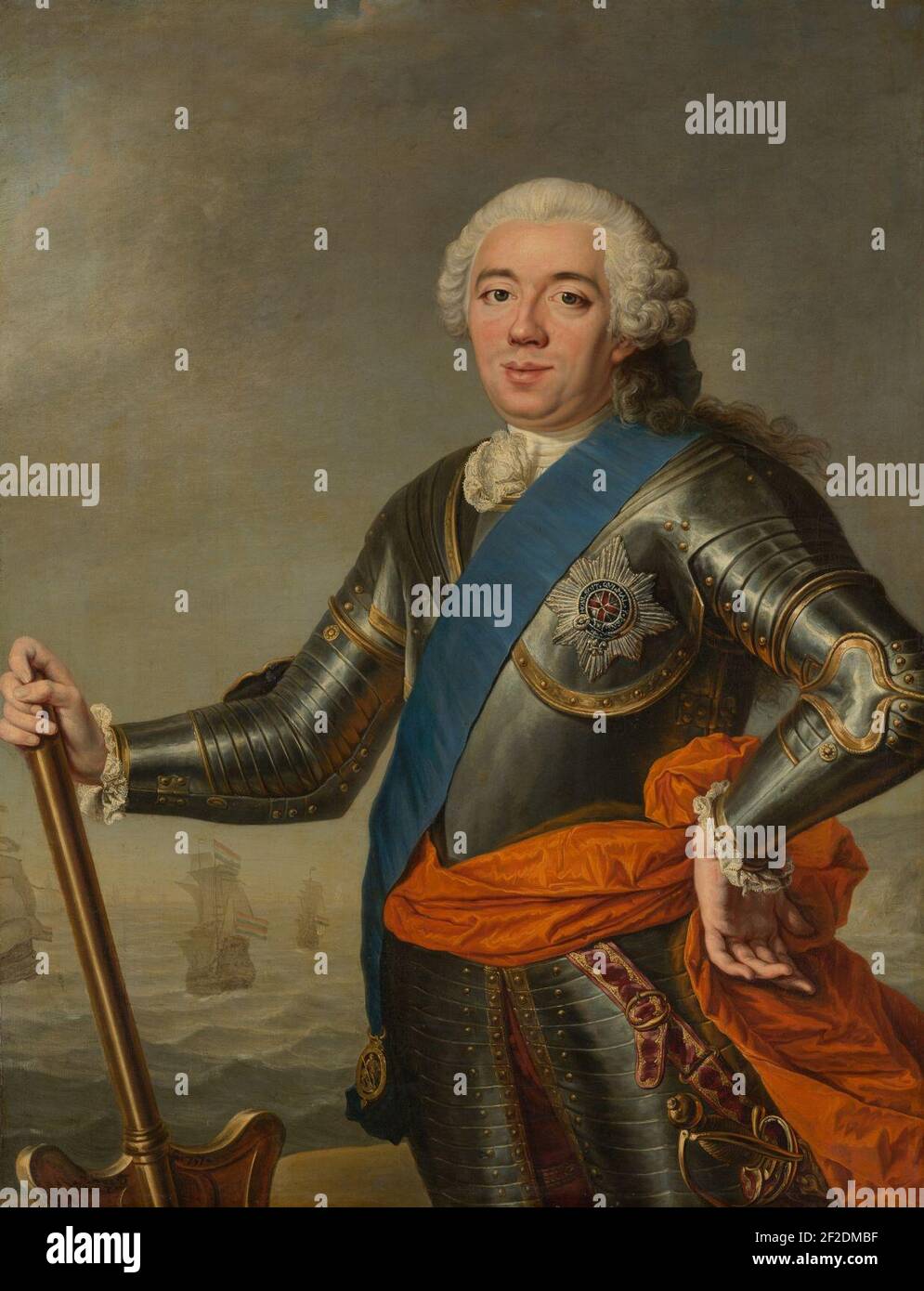 Portrait of William IV, Prince of Orange by Jacques Aved Mauritshuis 461. Stock Photo