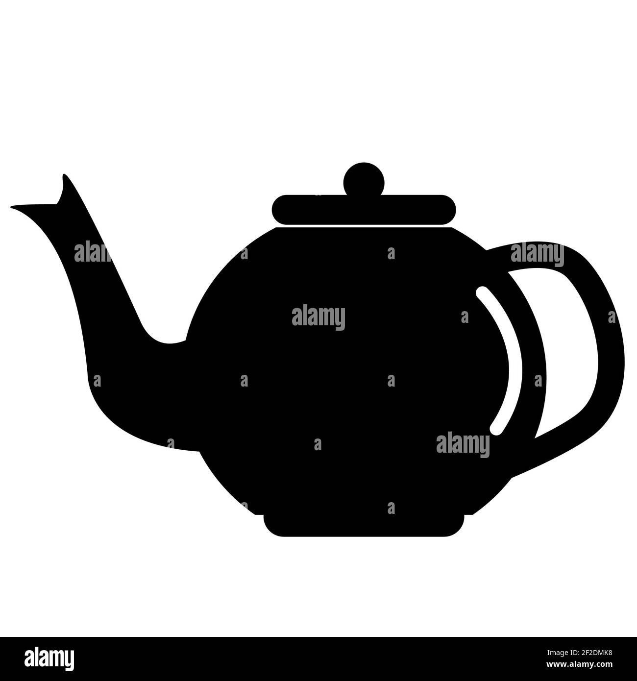 the teapot icon on white background. flat style. tea symbol. kettle