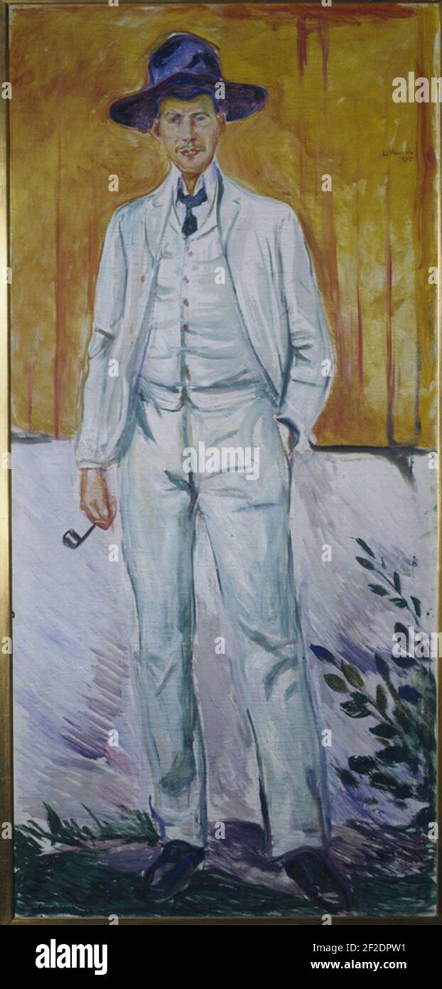 Porträtt av målaren Ludvig Karsten, Edvard Munch 1905. Stock Photo