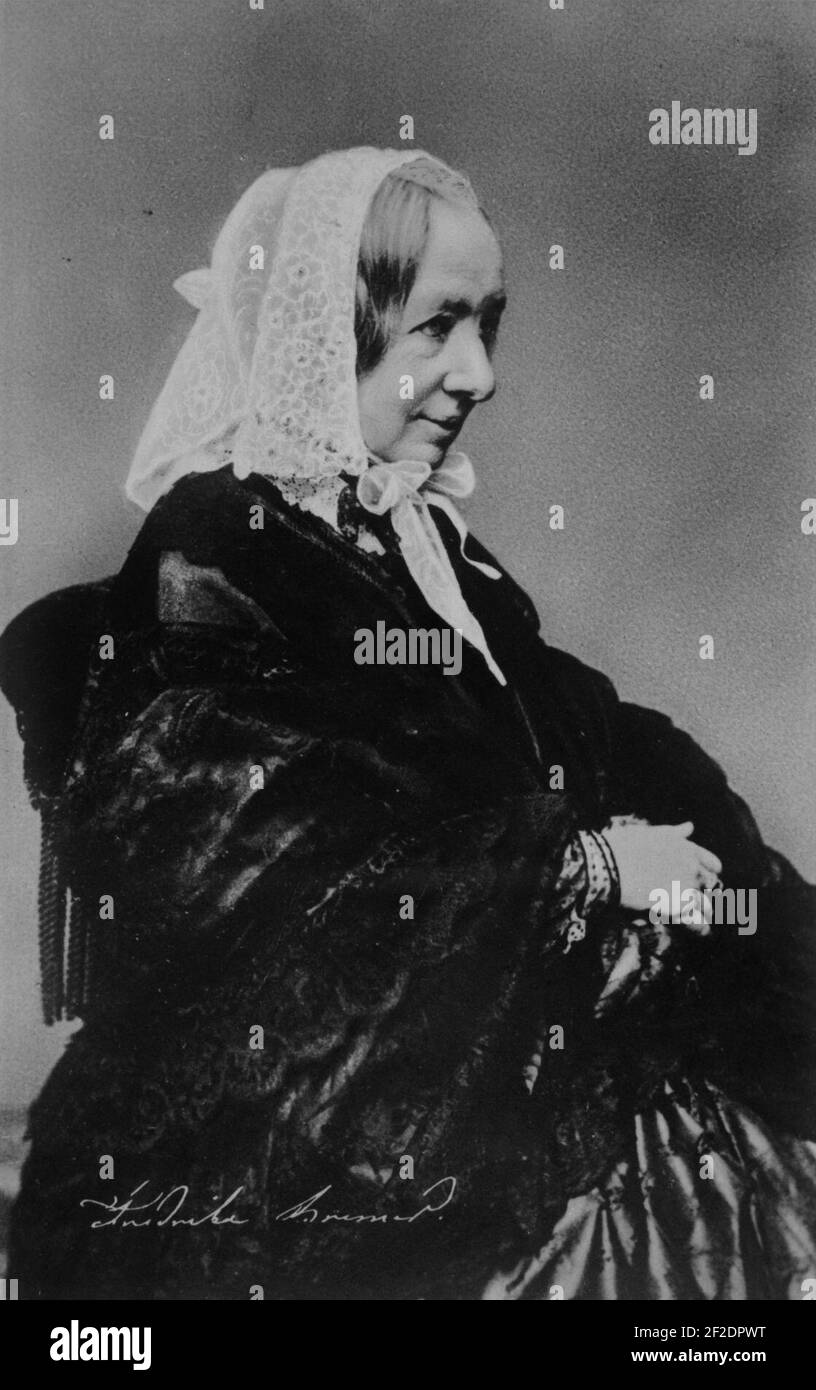 Porträtt av författarinnan Fredrika Bremer. NMA.0033043 Stock Photo Alamy