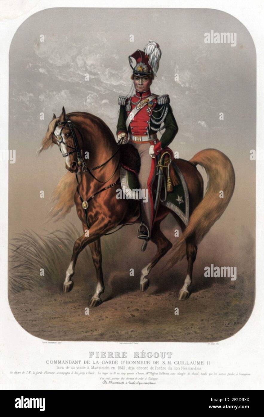 Petrus Ragout Portret Petrus Regout als militair (album P Regout, 1860-70 Stock Photo ...