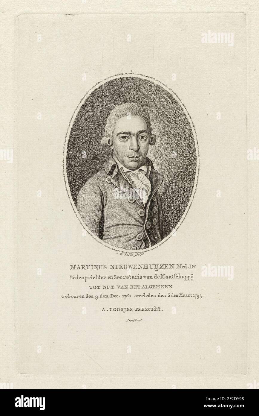 Portret van Martinus Nieuwehuyzen. Stock Photo