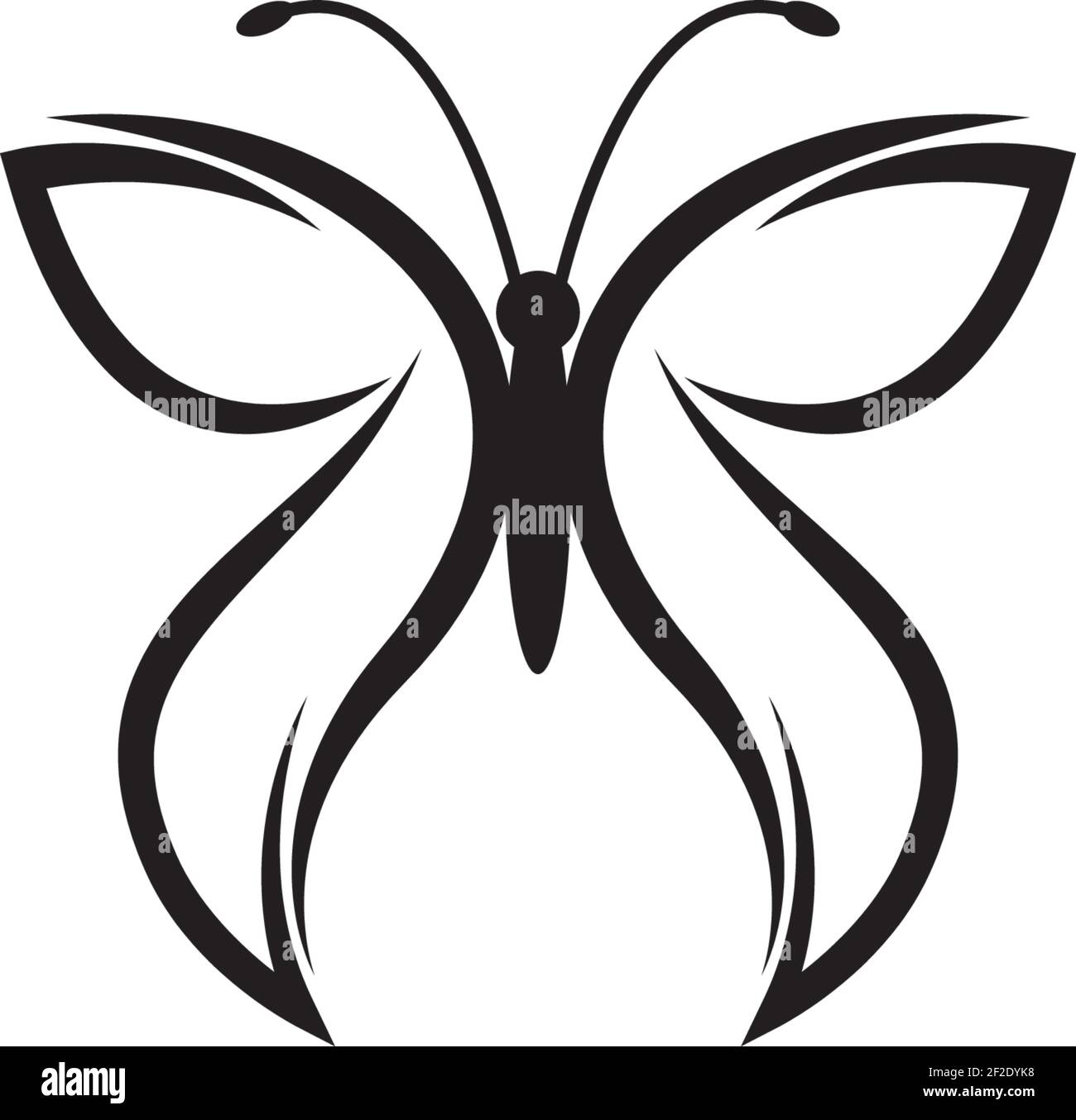 Butterfly logo template vector icon illustration design Stock Vector