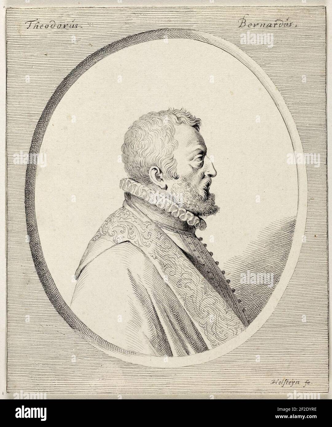 Portret van Theodorus Bernardus (Dirk Barends). Stock Photo