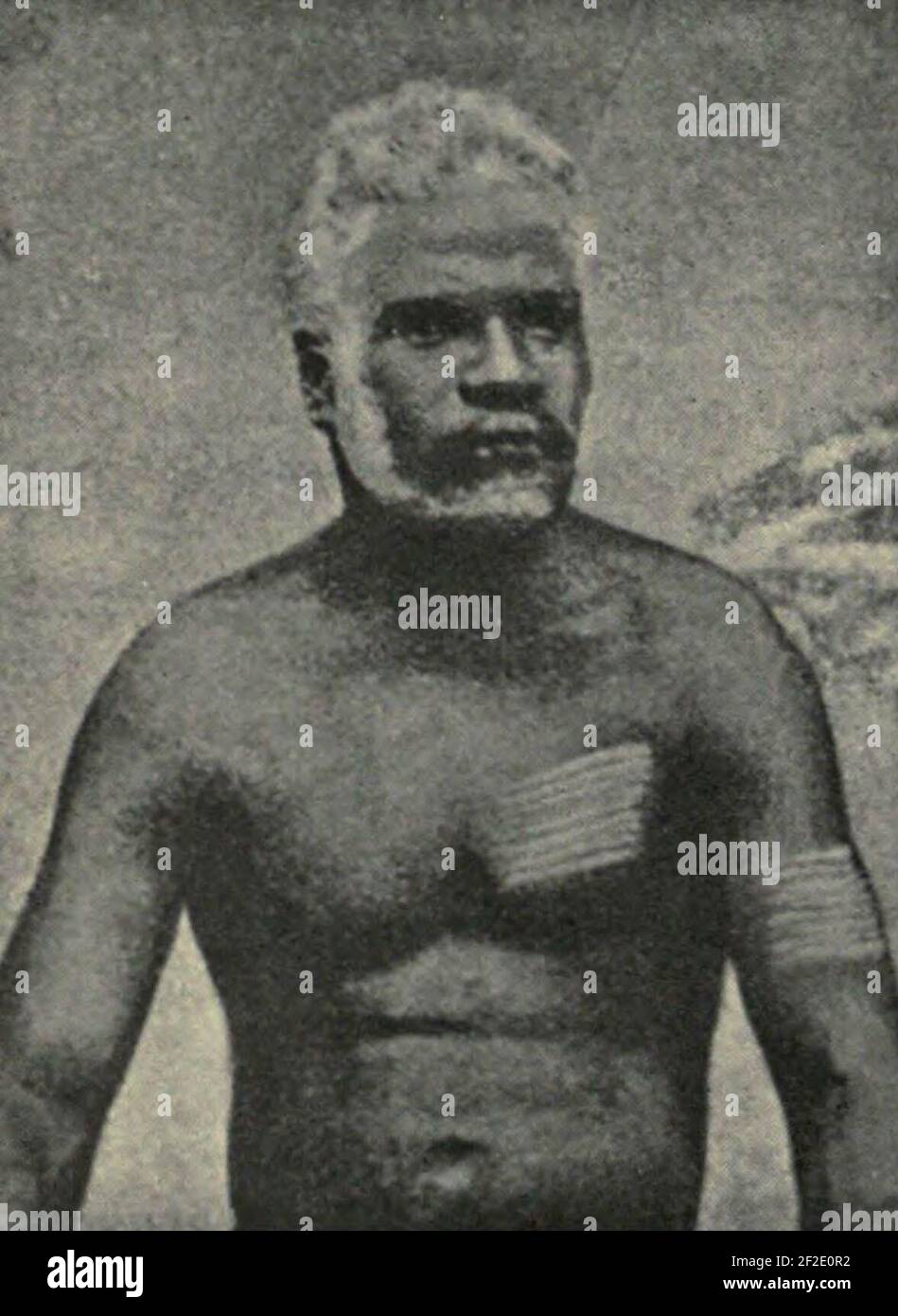 A Loyalty Islander daubed with Lime, Noumea. Stock Photo