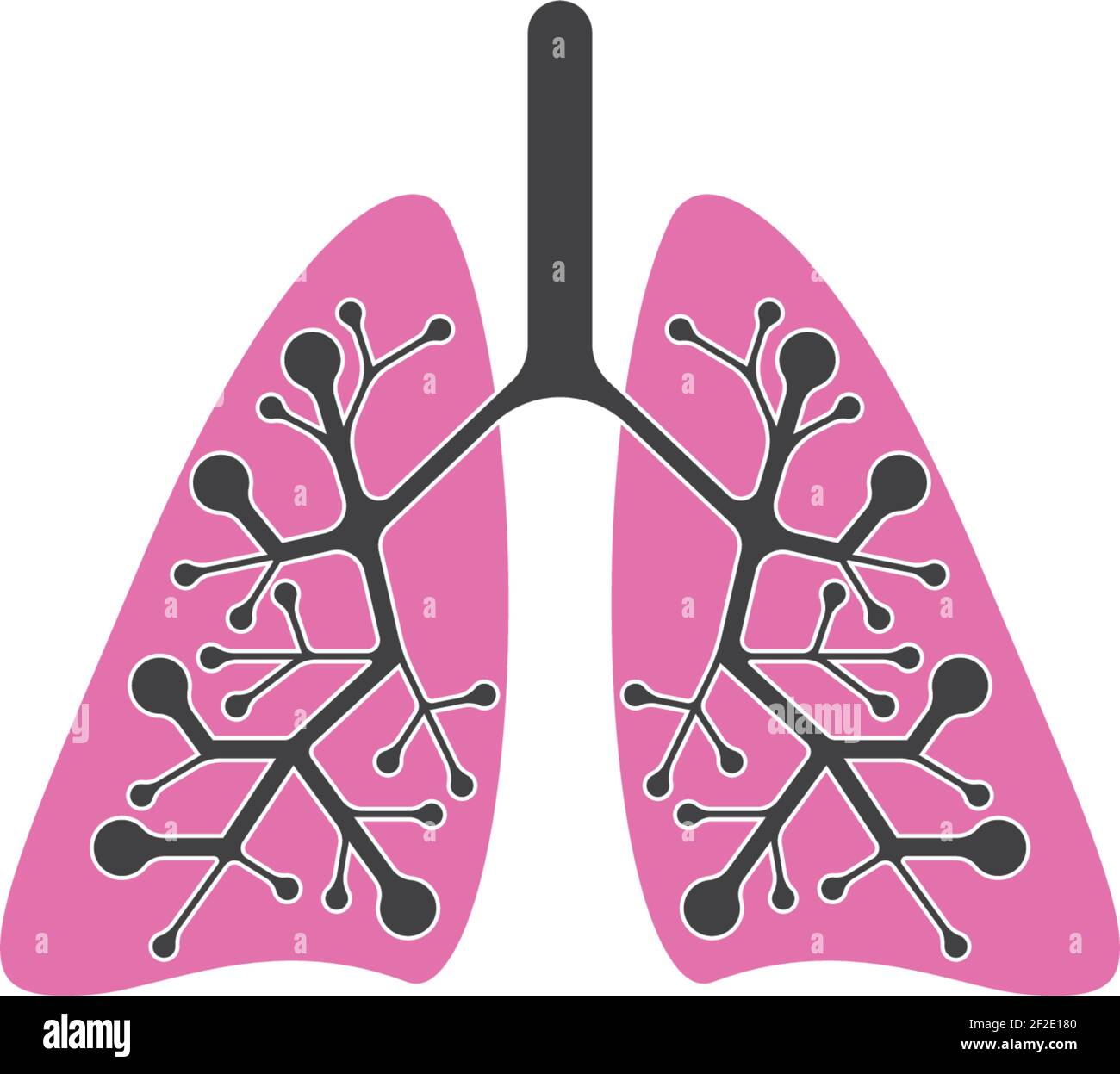 Lung logo template vector icon illustration design Stock Vector