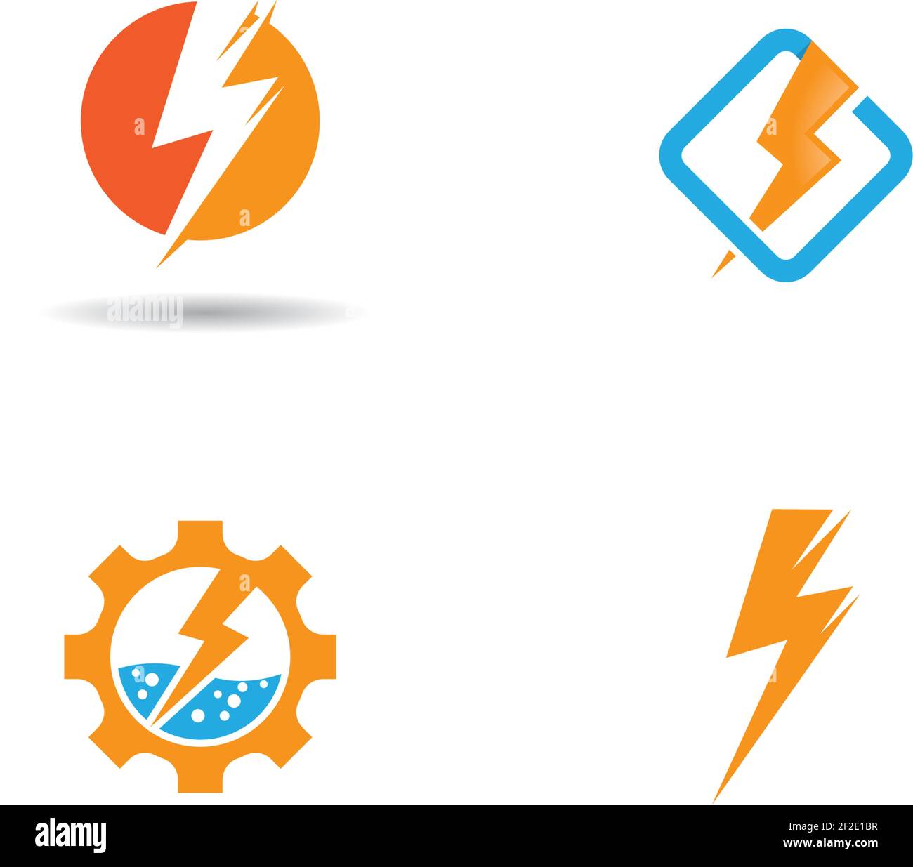 Thunderbolt logo template vector icon illustration design Stock Vector ...