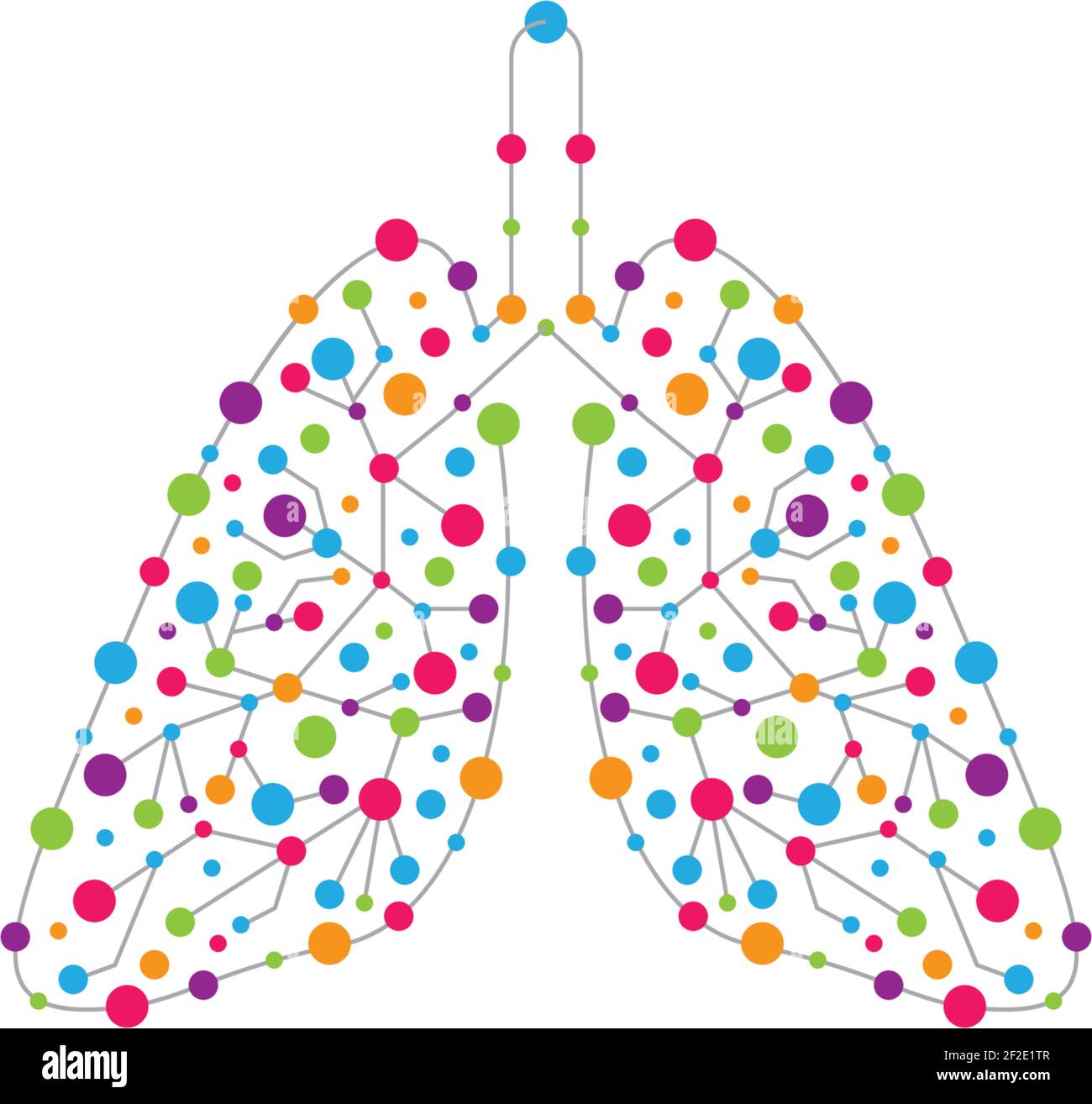 Lung logo template vector icon illustration design Stock Vector