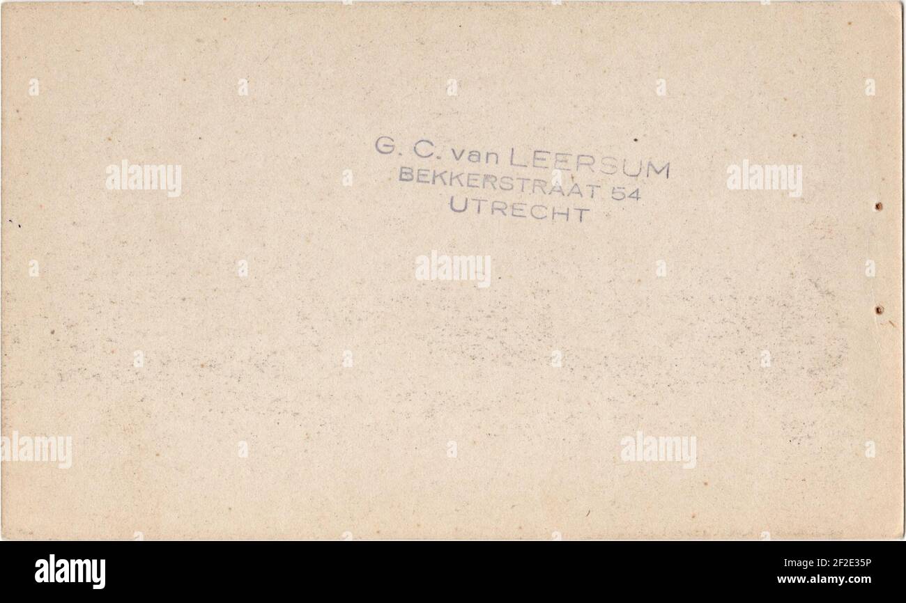 Postcard De Basiliek in de Katakombe van Commodilla verso. Stock Photo