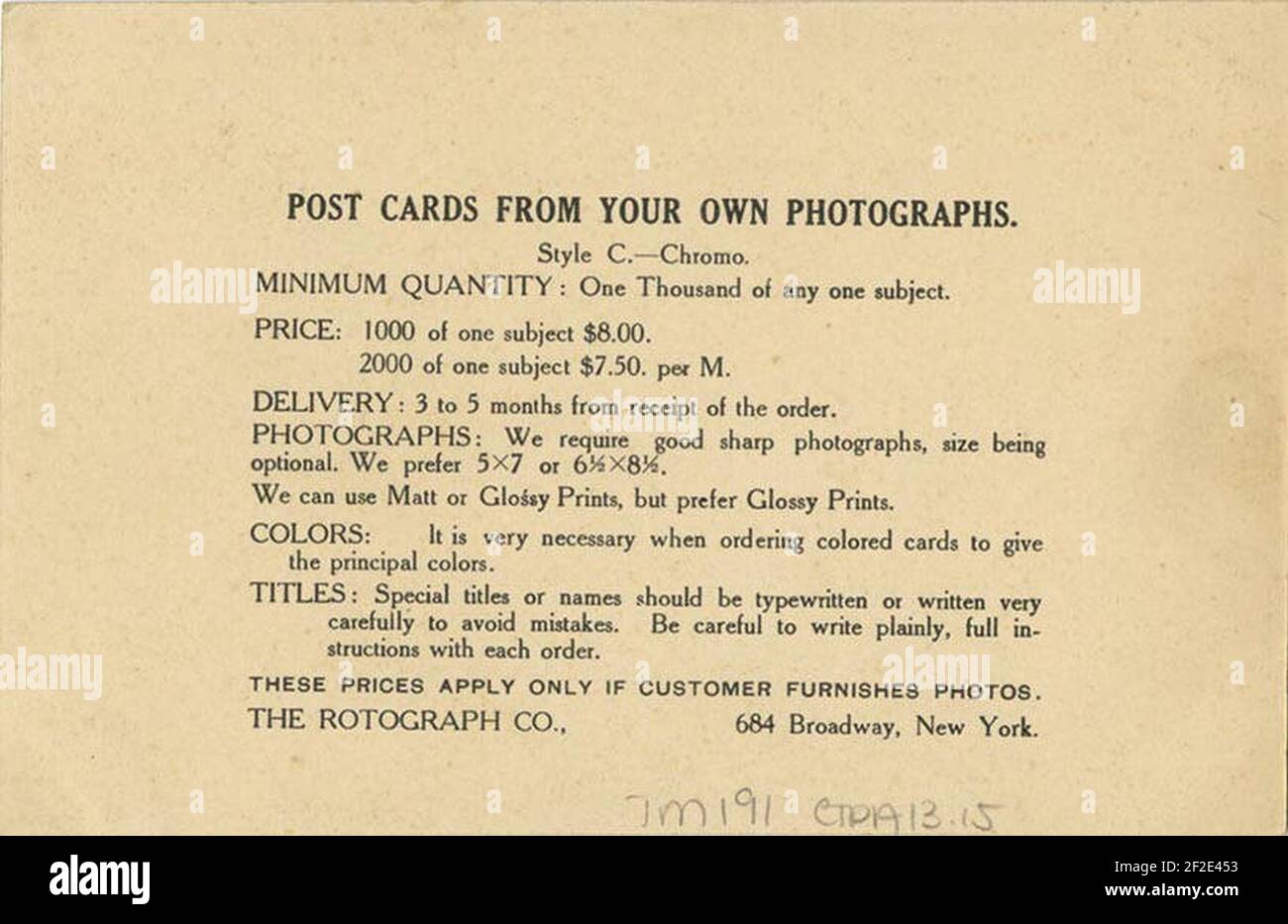 Rotograph company hi-res stock photography and images - Alamy
