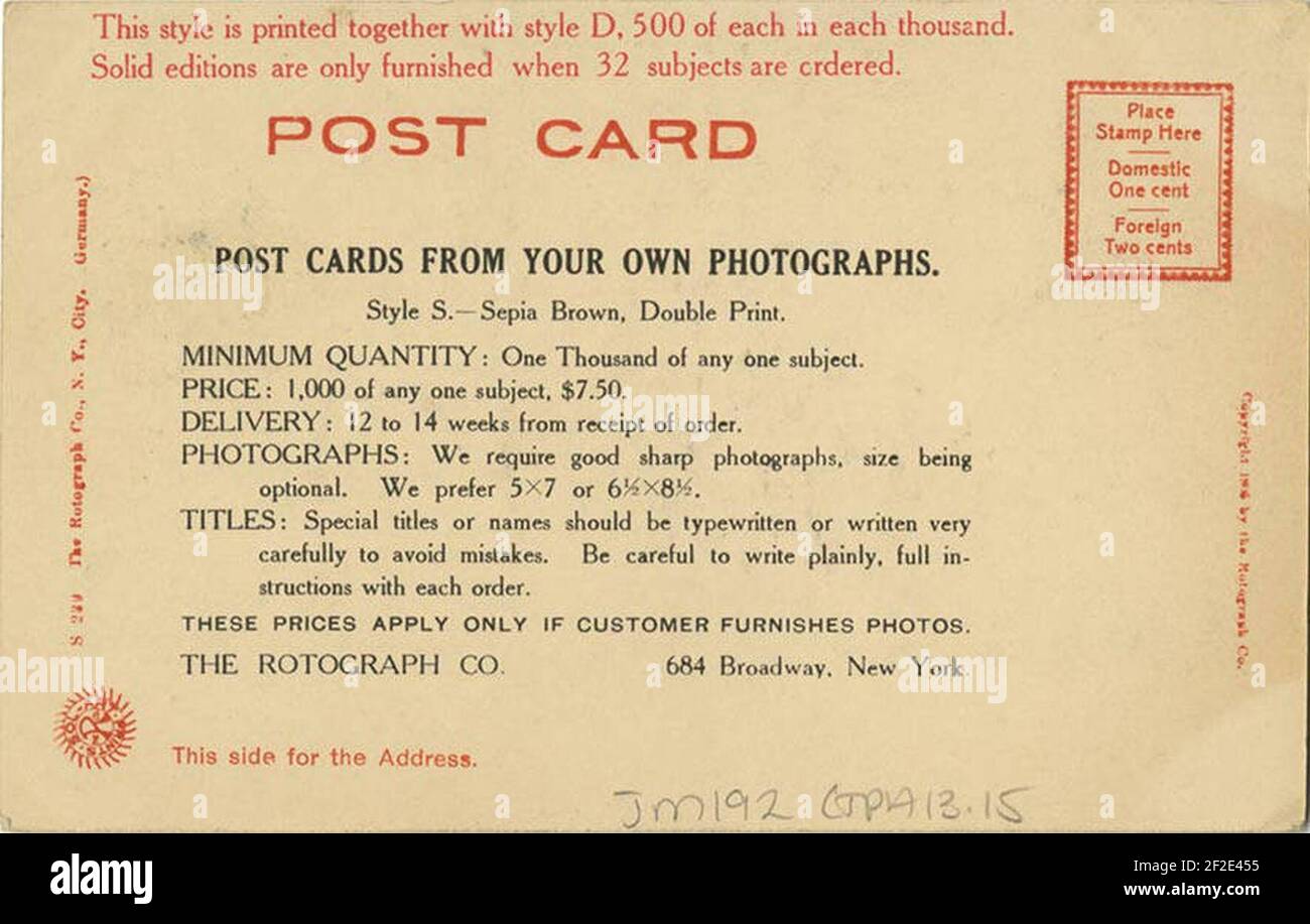 Rotograph company hi-res stock photography and images - Alamy
