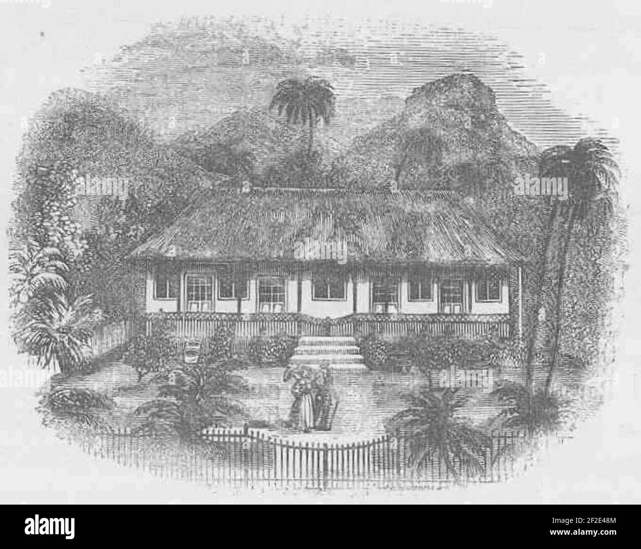 House of The Rev. John Williams, Raiatea Stock Photo