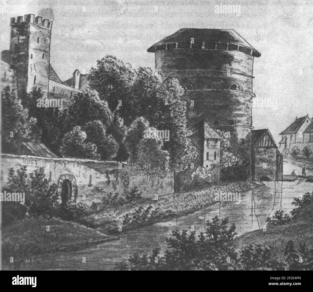 Jungfernturm (virgin's tower) in Munich Stock Photo