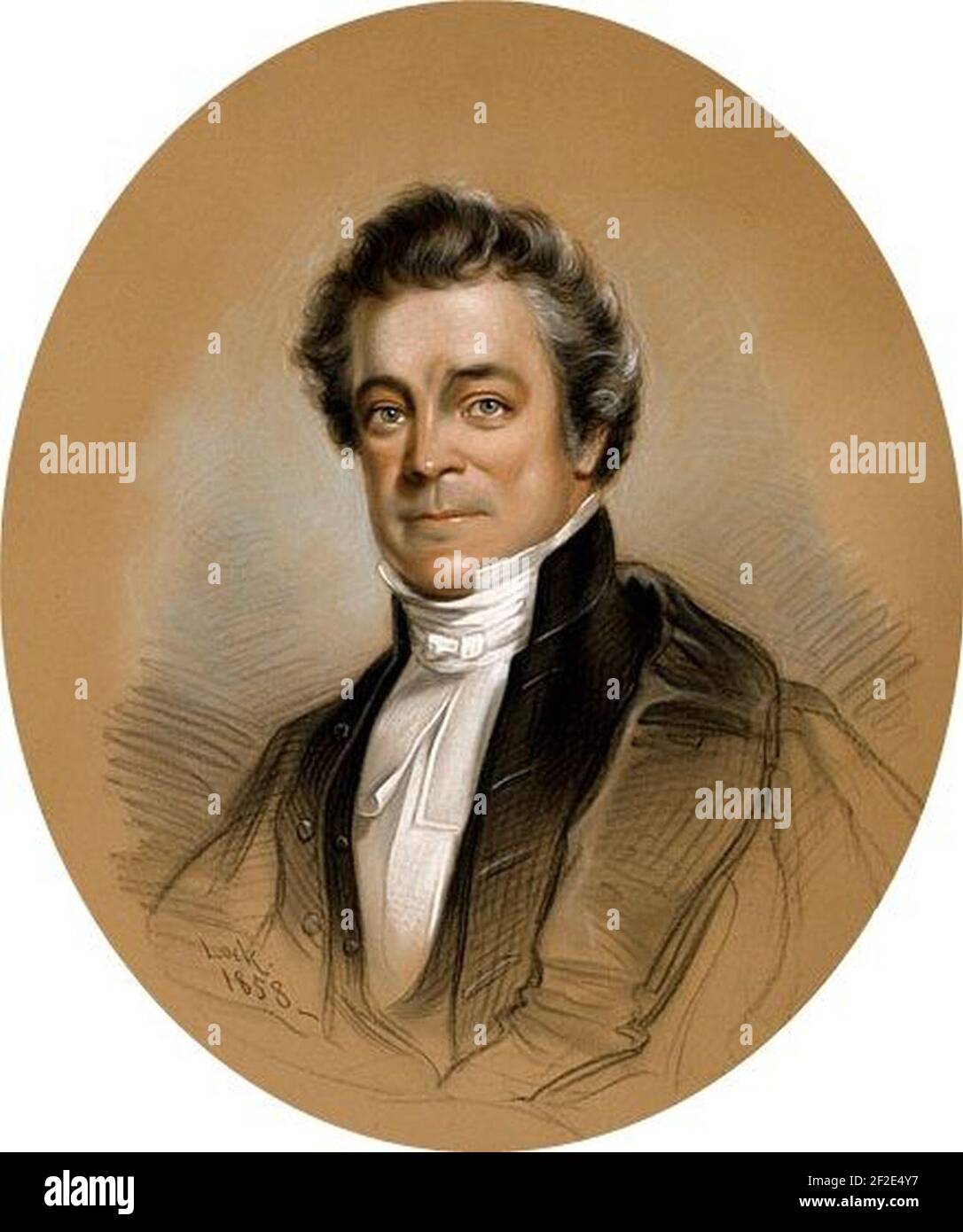 Posthumous Portrait of Jonas Jones, 1858 Stock Photo Alamy