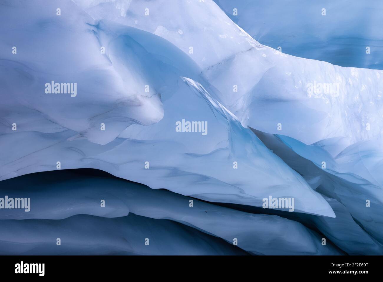 Beautiful View of the Ice Cave in the Alpines Stock Photo