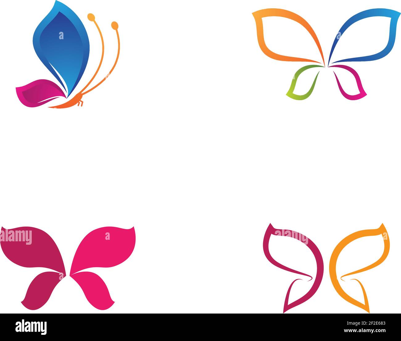 Butterfly logo template vector icon illustration design Stock Vector ...