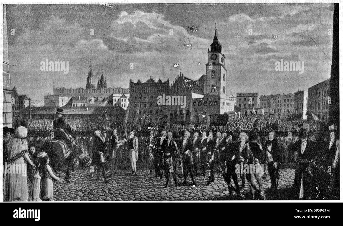 Powstanie Kościuszkowskie w roku 1794-ym - Przysięga. Stock Photo