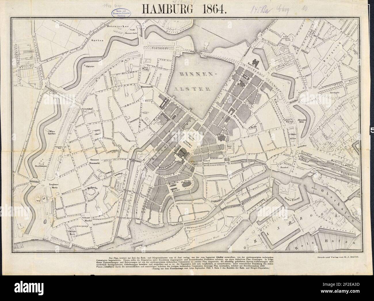 Hamburg 1864 1864 Stock Photo Alamy