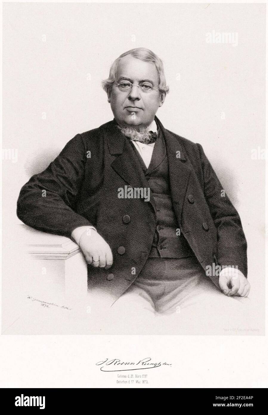 J. Roosen-Runge (1872). Stock Photo