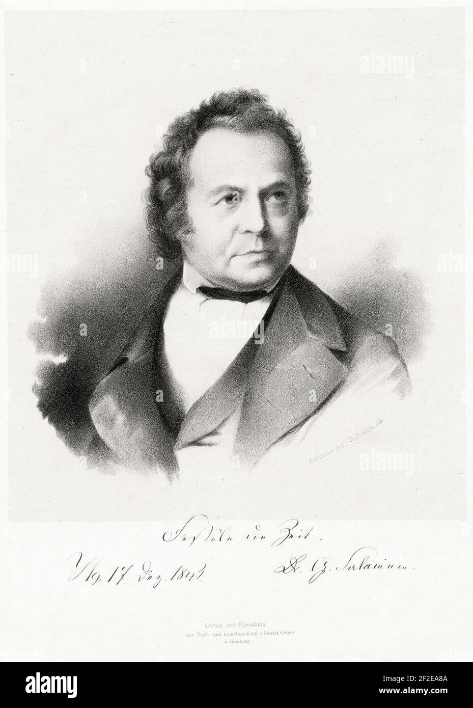 Bildnis von Gotthold Salomon (1843). Stock Photo