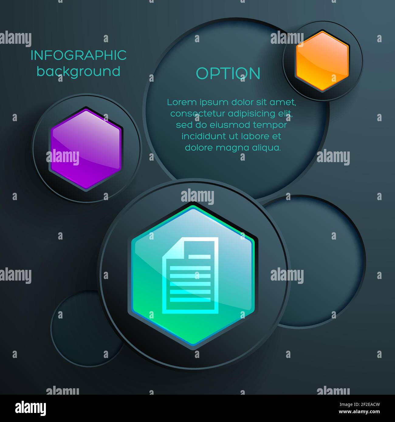 Abstract infographics background hexagon elements hi-res stock ...