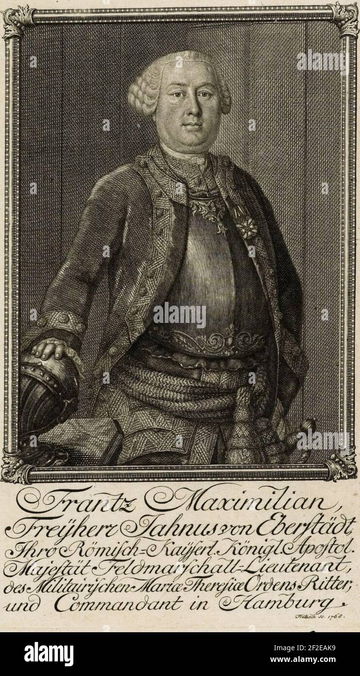 Frantz Maximilian Freÿherr Jahnus von Eberstädt, Ihro Römisch-Kaÿserl(ichen) Königl(ichen) Apostol(ischen) (1768). Stock Photo