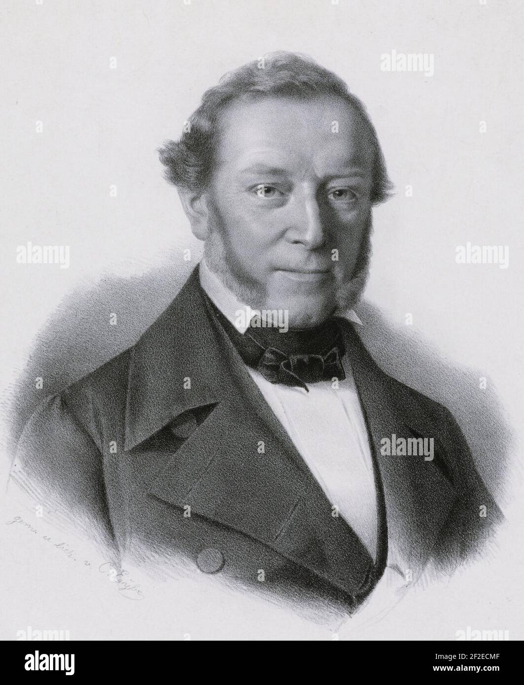 Bildnis von J.E. Bieber. Stock Photo