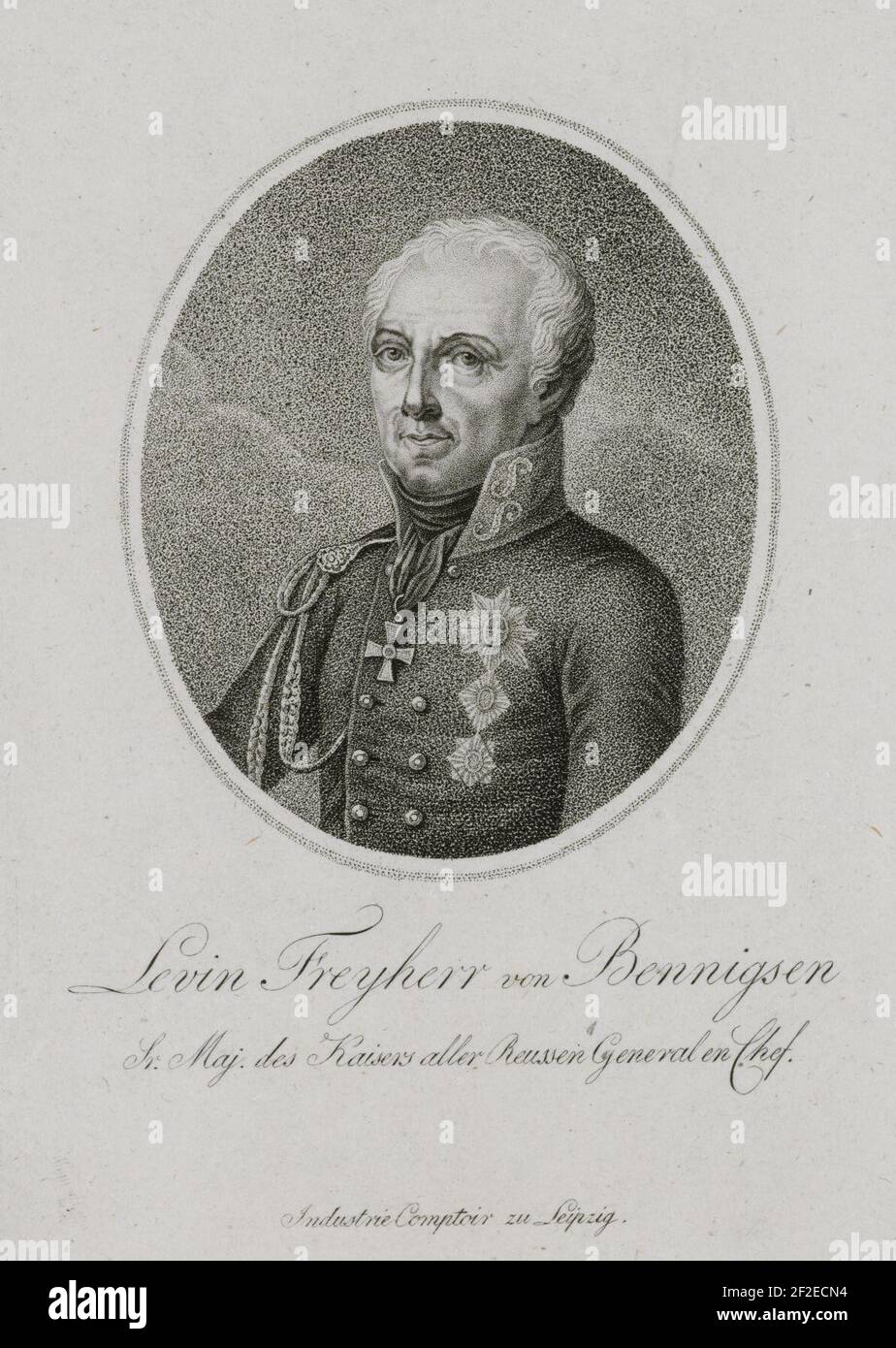 Levin Freyherr von Bennigsen Sr. Maj. des Kaisers aller Reussen General en Chef (1813). Stock Photo