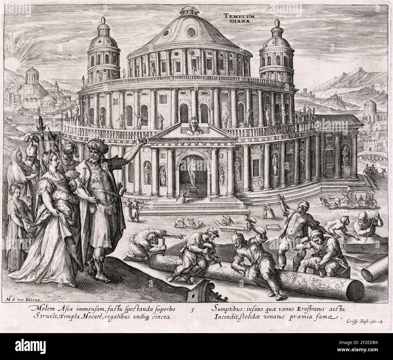 Templum Dianae (Die sieben Weltwunder) (1614). Stock Photo