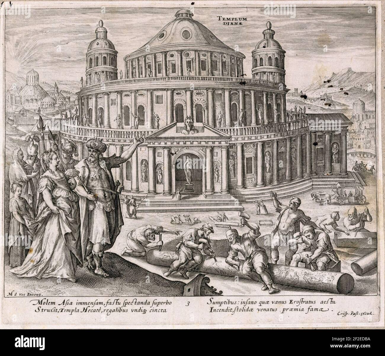 Templum Dianae (Die sieben Weltwunder) (1614). Stock Photo