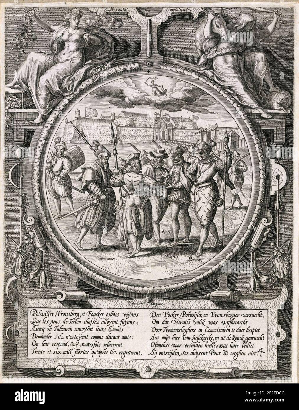 (Die Verhandlung mit den deutschen Delegaten) (Die Ereignisse im August 1577 in Antwerpen (Patria Libertati Restituta)) (1578). Stock Photo