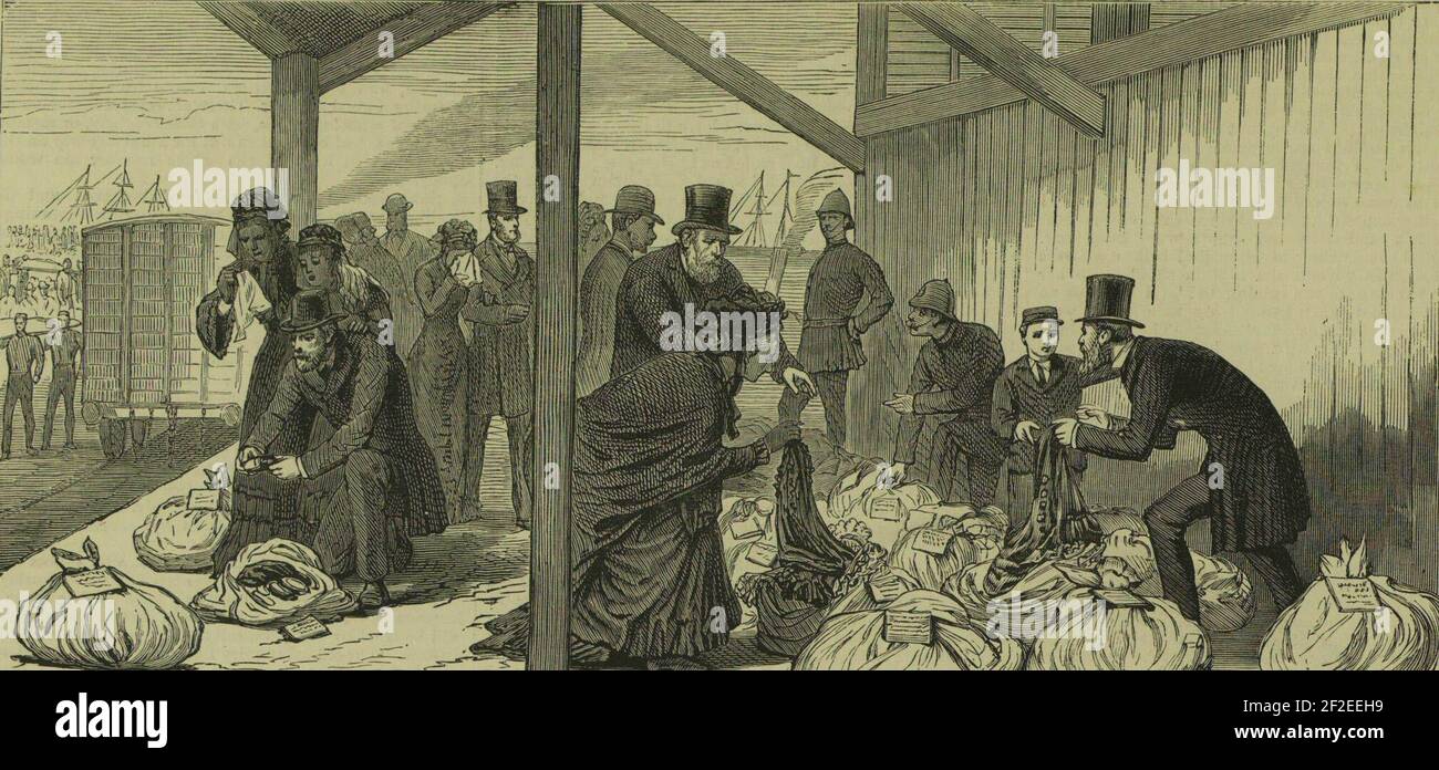The Great Disaster On The Thames Identifying The Clothes Of The Dead At Woolwich Dockyard Following The Sinking Of The Ss Princess Alice Stock Photo Alamy