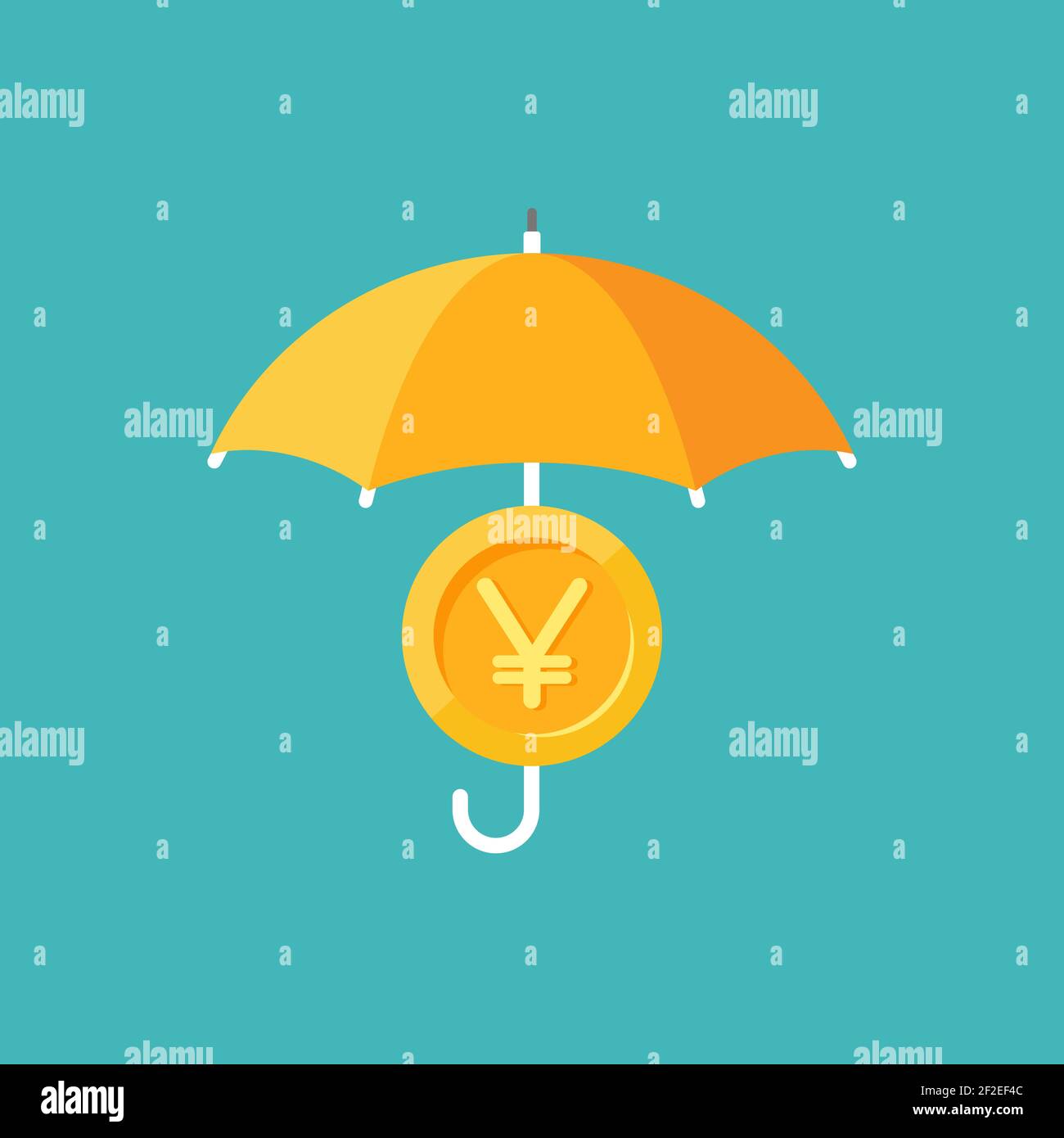 Parasol on coin Stock Vector Images - Alamy