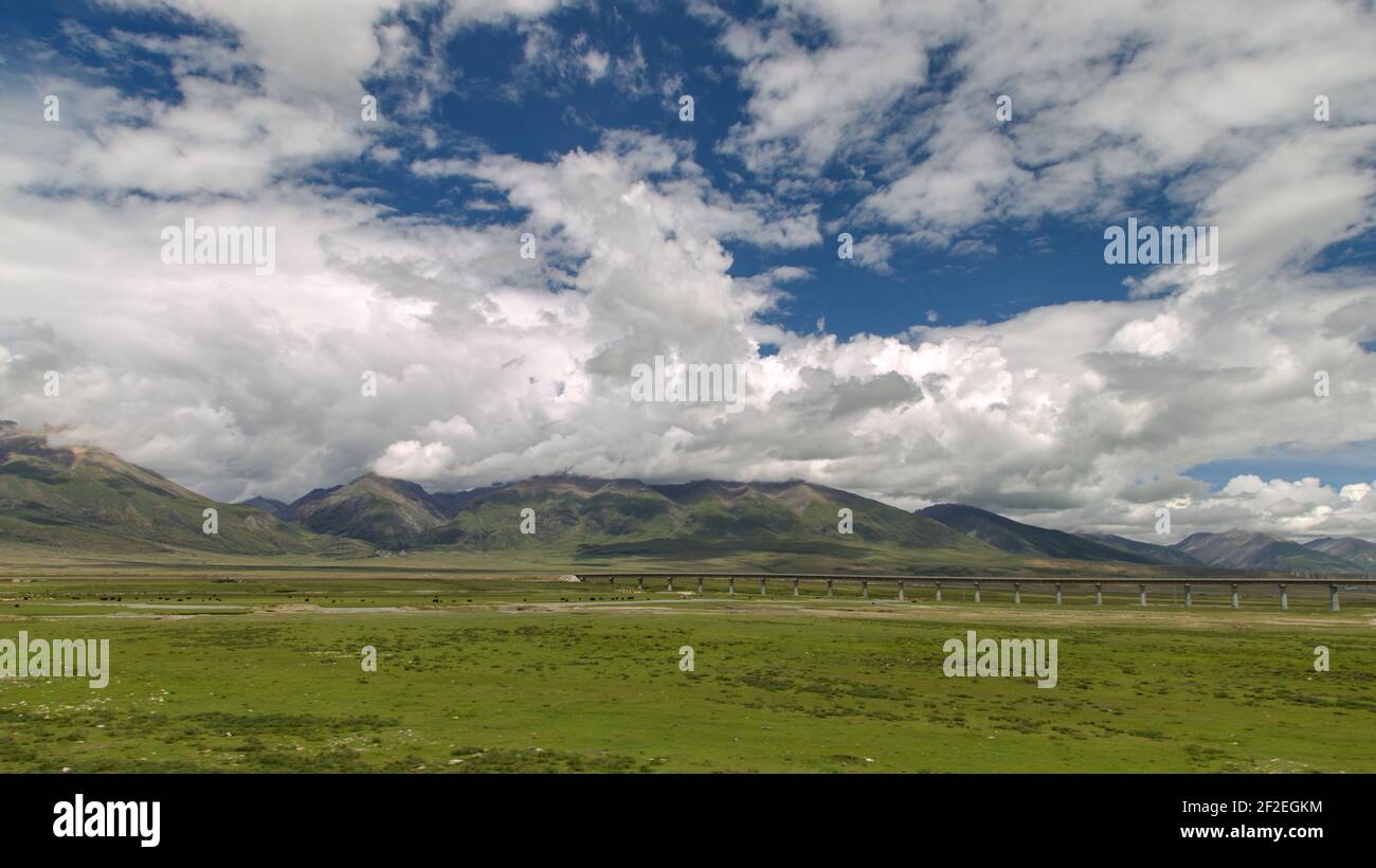 Natural scenery of Tibetan Plateau in China Stock Photo - Alamy