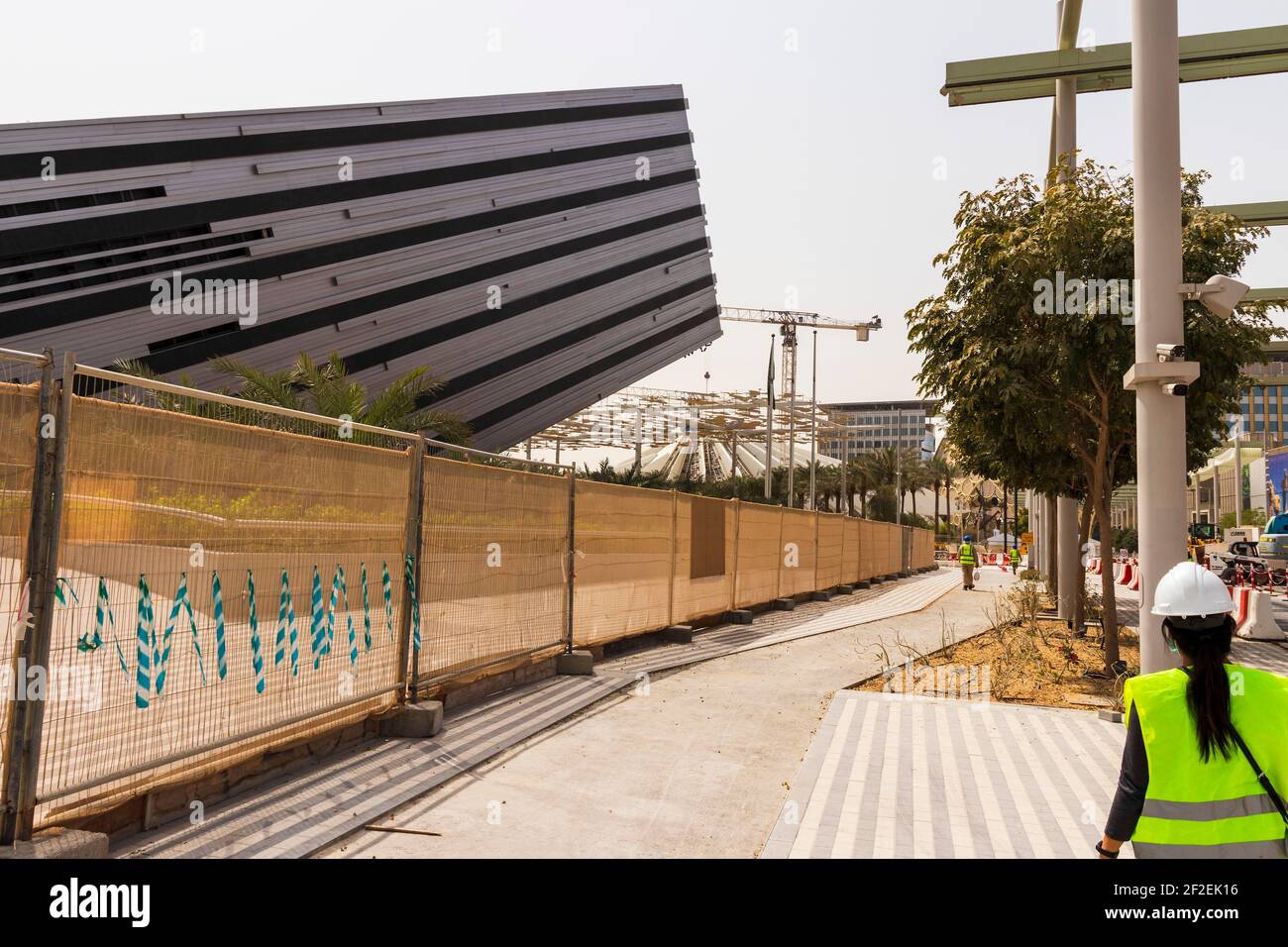 Dubai, UAE 03.10.2021 Some of the EXPO 2020 pavilions sites under