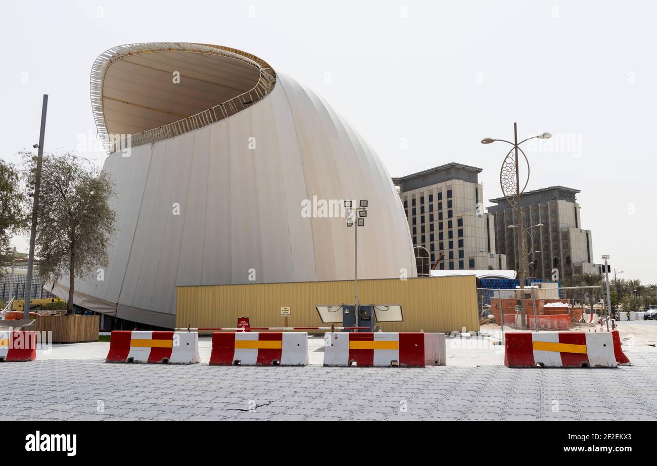 Dubai, UAE 03.10.2021 Some of the EXPO 2020 pavilions sites under