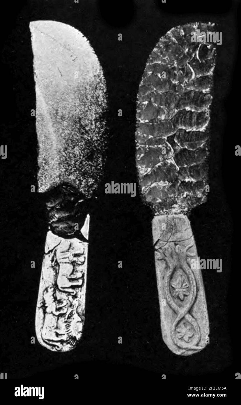 Prehistoric knife, Naqada II period, Egypt, Stock Photo