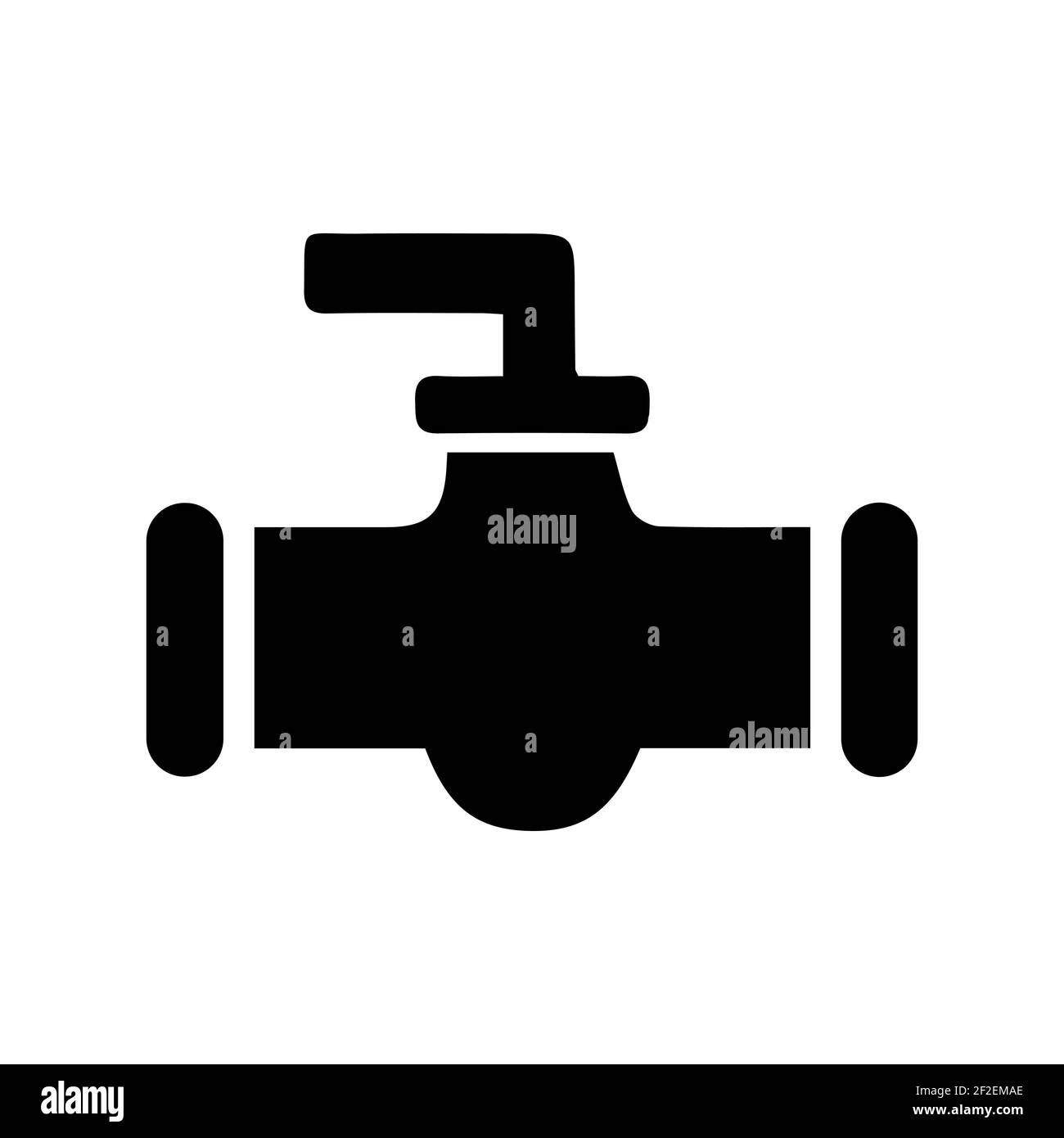 Line design part of water pipe . Water pipe element icon. Vector