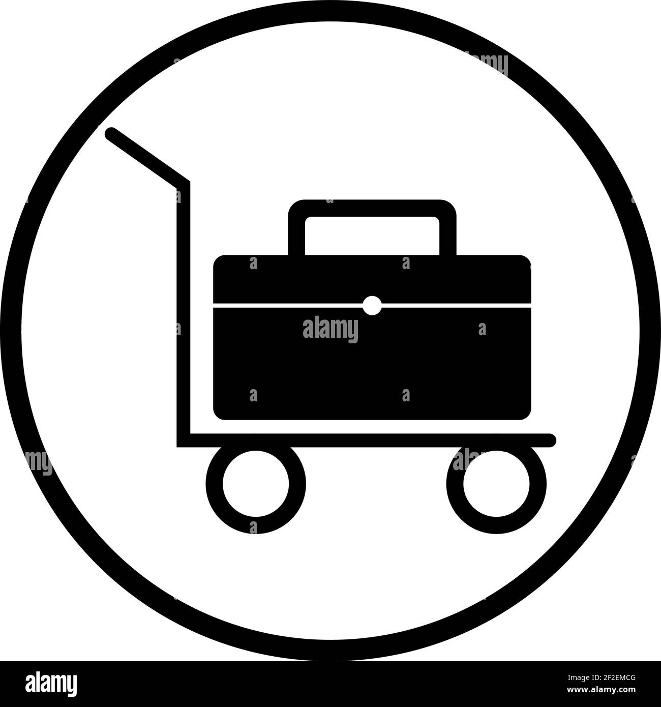 Vector icon shows the presence of porters.Vector icon baggage on white